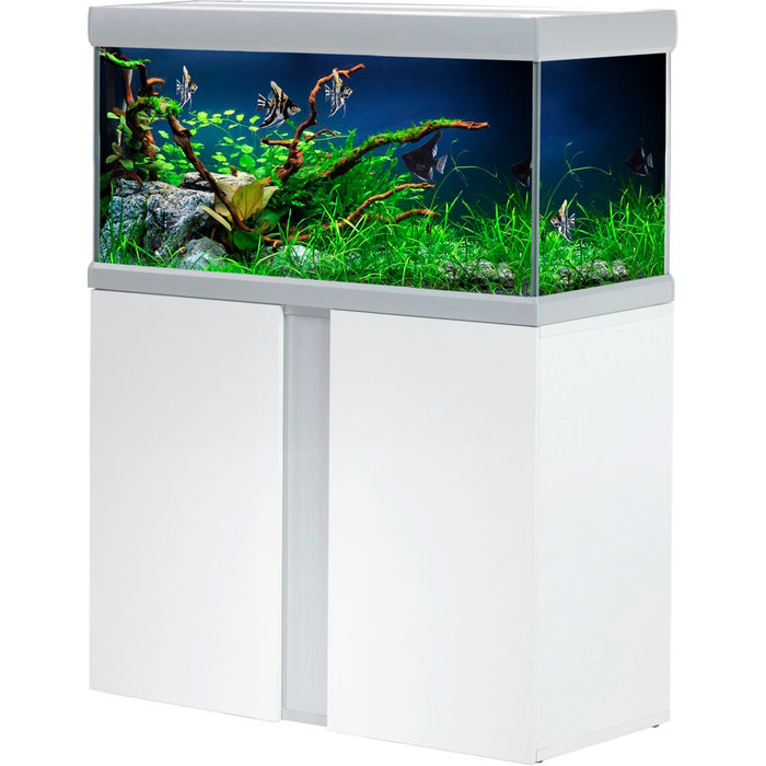 Acuario FUSION 100 x 50 x 54 cm, 250 l, Plata-Blanco