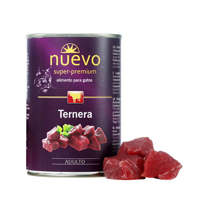 Lata Gato ADULTO: Ternera, NUEVO, 400 g