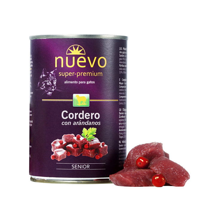 Lata Gato SENIOR: Cordero, NUEVO, 400 g