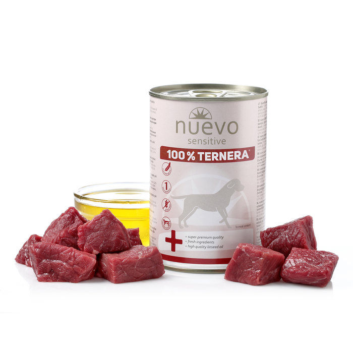 Lata Perro SENSITIVE: 100% Ternera, NUEVO, 400 g