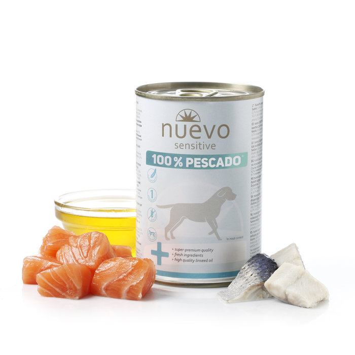 Lata Perro SENSITIVE: 100% Pescado, NUEVO, 400 g