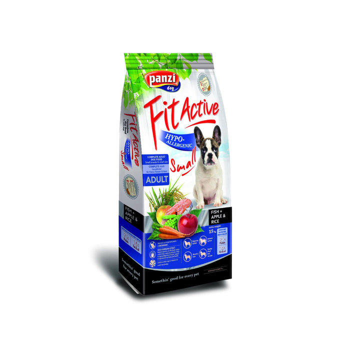 Saco Perro Small Pescado, Manzana, Arroz, PANZI, 300 g