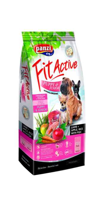 Saco Perro Cachorros y Perros Jóvenes, Cordero, Manzana, Arroz, PANZI, 300 g