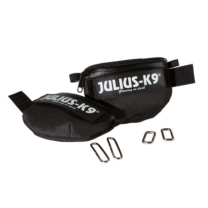 Bolsas Arnés Julius-K9 IDC Cinturón, Baby 1 - Mini-Mini, 2 uds, Negro
