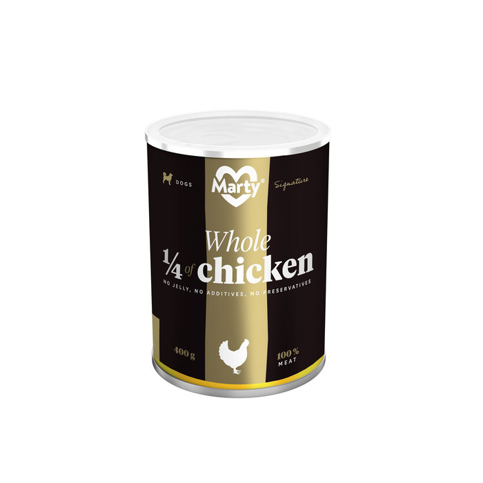 Lata Perro 1/4 Pollo, MARTY, 400 g