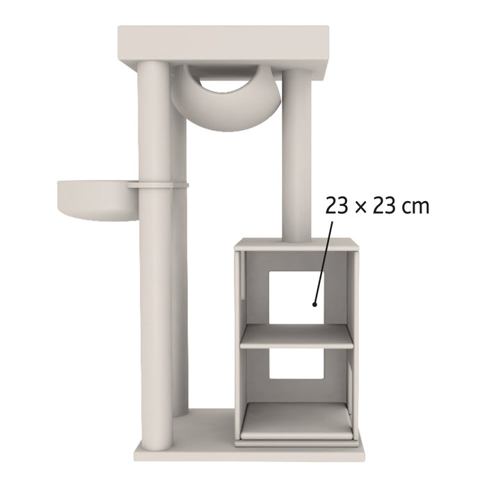 Poste Rascador Amadeus XXL, 163 cm, Gris