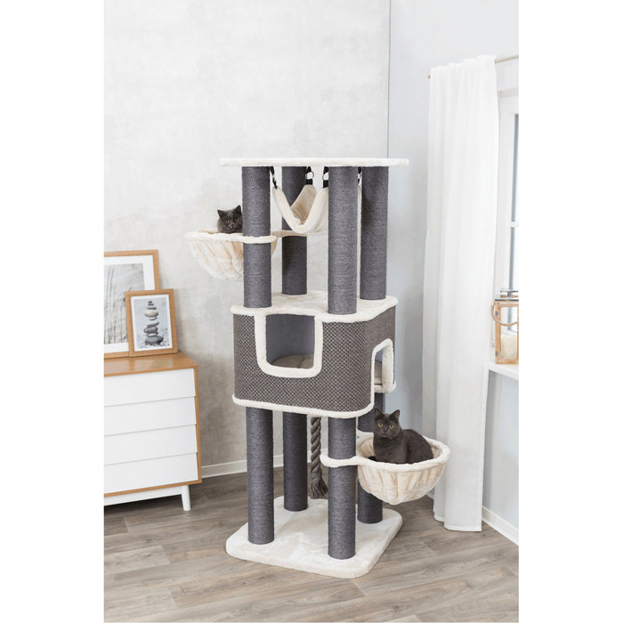 Poste Rascador Amadeus XXL, 174 cm, Blanco-Gris