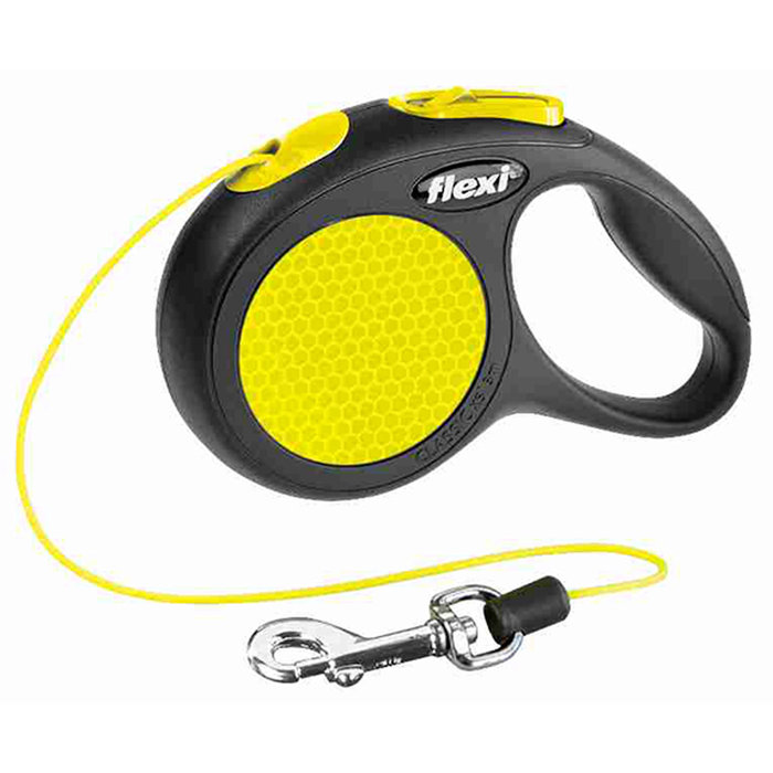 flexi New CLASSIC Neon, Cuerda enrollable, XS: 3 m, Negro-Neón