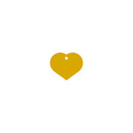 Placa IMARC Corazón Pequeño, 2.5 x 2 cm, Aluminio, Dorado, Si quiere añadir grabación añada el artículo H166200, indique el nombre a grabar en el campo de observaciones de su pedido. Se pueden añadir hasta 2 grabaciones por placa.