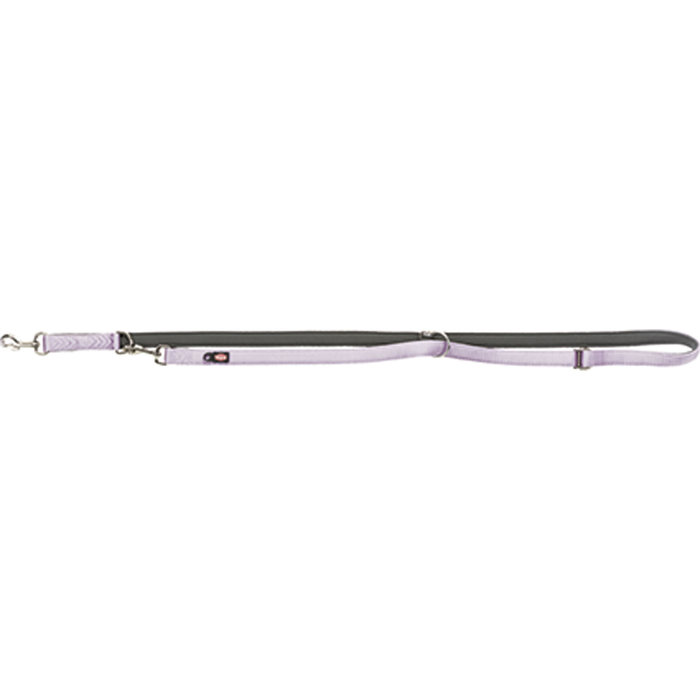 Premium adjustable leash, neoprene padded, L–XL: 2.00 m/25 mm, light lilac/graphite