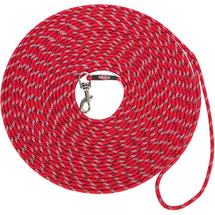 Junior puppy tracking leash, XXS–XS: 8 m/ø 4 mm, red