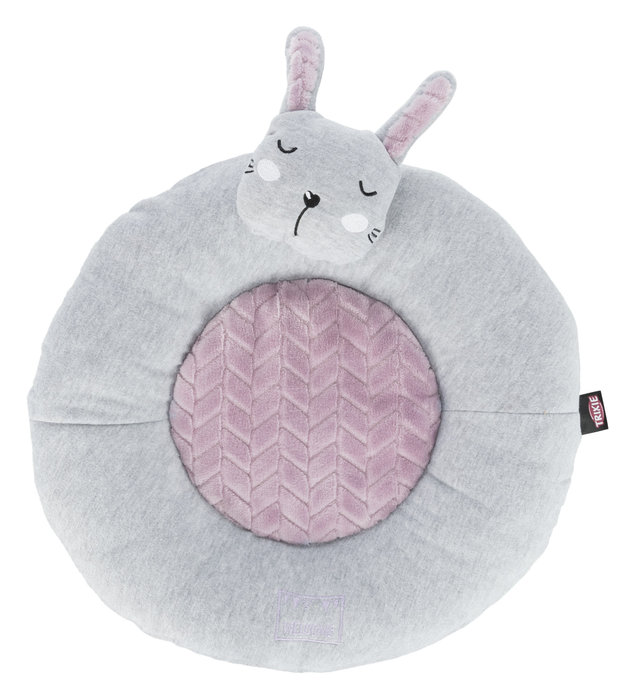 Junior lying mat rabbit, ø 40 cm, light grey/light lilac