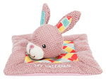 Junior snuggler rabbit, fabric, 13 × 13 cm