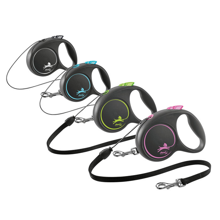 flexi BLACK DESIGN, Cuerda Enrollable, M: 5 m, Negro