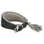 Collar Active Comfort para Galgos, XS: 21–26 cm/40 mm, Negro/Gris
