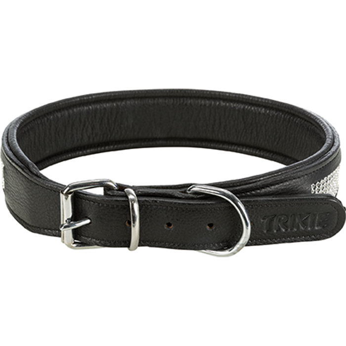 Active Comfort collar with rhine stones, L: 50–58 cm/30 mm, black