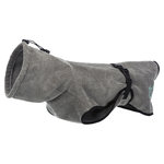 Bata de baño para perros, tela de rizo, L: 60 cm, Gris
