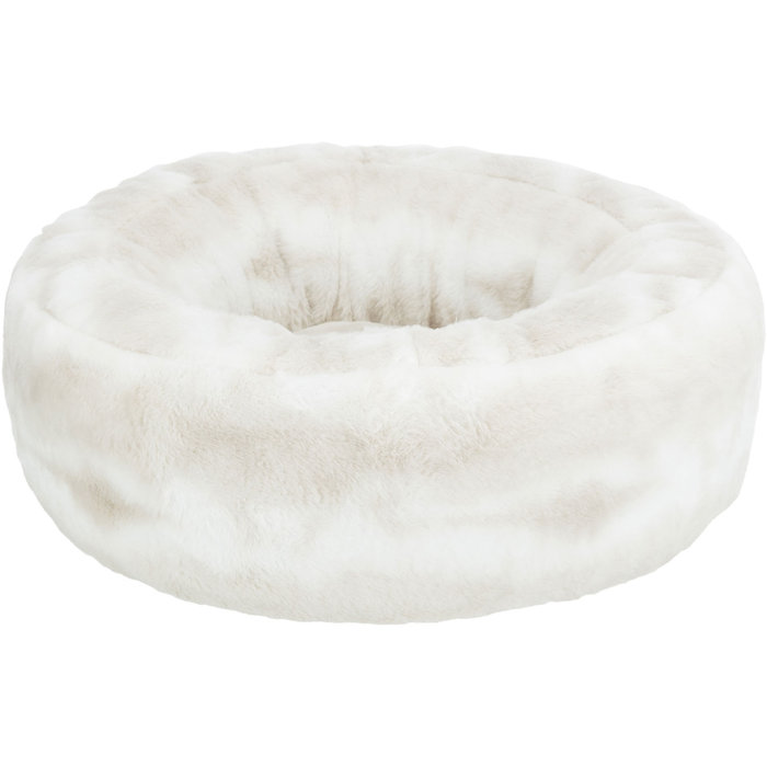 Nelli bed, round, ø 60 cm, white-taupe