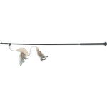 Playing rod XXL with fish, plastic/fabric, catnip, 65 cm