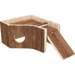 Hedwig house with roof terrace, hamsters, bark wood, 30 × 14 × 26 cm