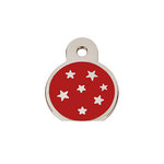 Placa PetScribe Passion, Círculo Pequeño, Rojo/Plata