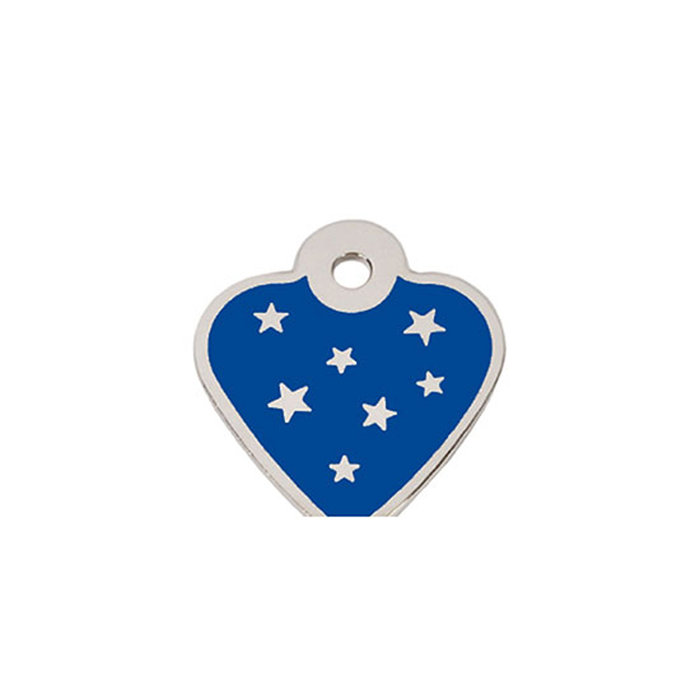 Placa PetScribe Passion, Corazón Pequeño, Azul/Plata