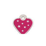 Placa PetScribe Passion, Corazón Pequeño, Rosa/Plata