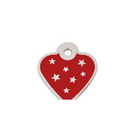 Placa PetScribe Passion, Corazón Pequeño, Rojo/Plata