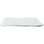 Colchoneta Farello, felpa/tejido madera, 110 × 75 cm, Blanco-Gris/Gris