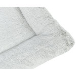 Colchoneta Farello, felpa/tejido madera, 110 × 75 cm, Blanco-Gris/Gris