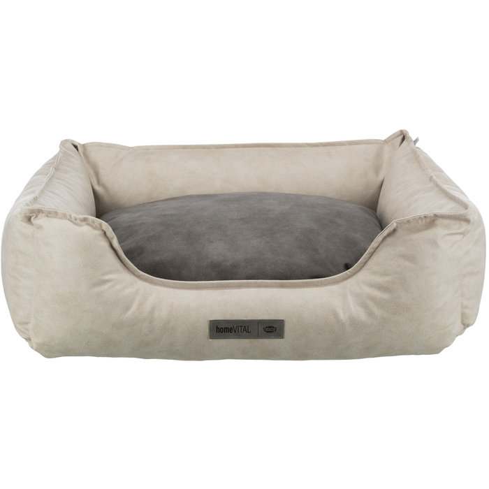 Calito vital bed, square, 100 × 75 cm, sand/grey