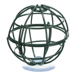 Fat ball feeder for window pane, metal, ø 7 cm, dark green