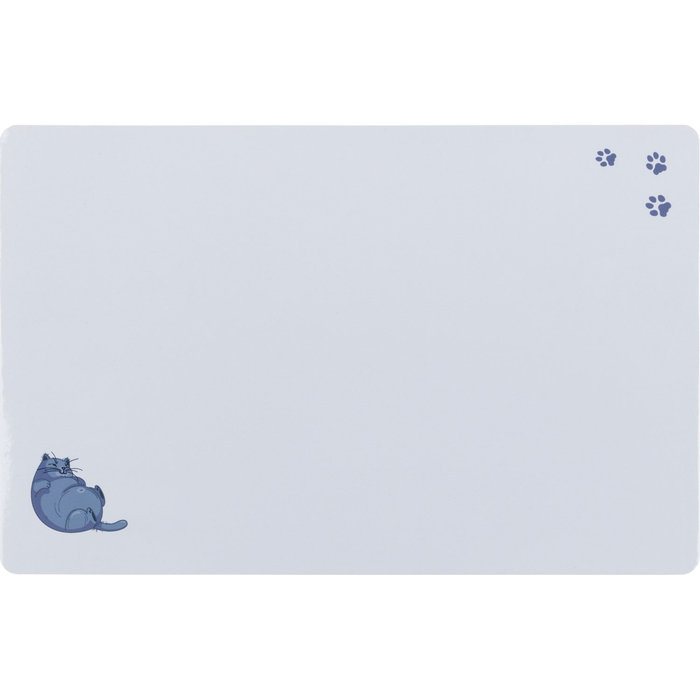 Place mat fat cat/paws, 44 × 28 cm, grey