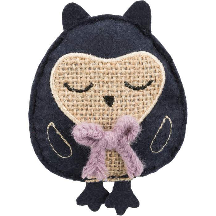 Owl, fabric, catnip, 11 cm