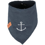 BE NORDIC Pañuelo, M, 40 cm, Azul oscuro con estampado de anclas