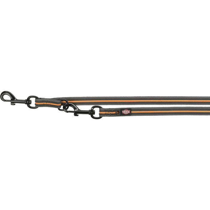 Fusion adjustable leash, L–XL: 2.00 m/25 mm, graphite/Papaya