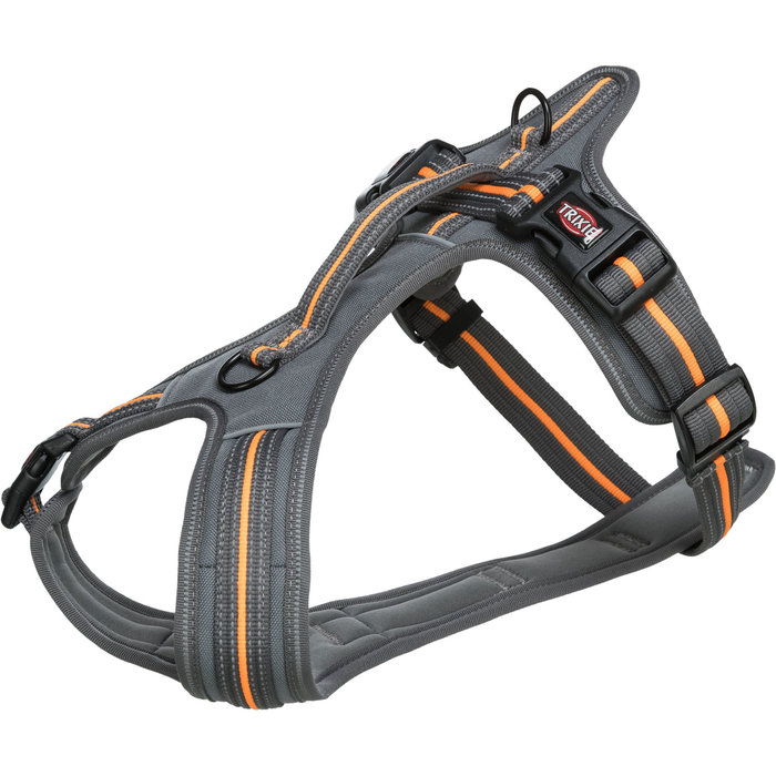 Fusion touring harness, L–XL: 72–89 cm/30 mm, graphite/Papaya