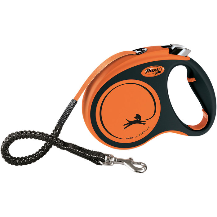 flexi XTREME Cinta Enrollable, M, 5 m, Negro/Naranja
