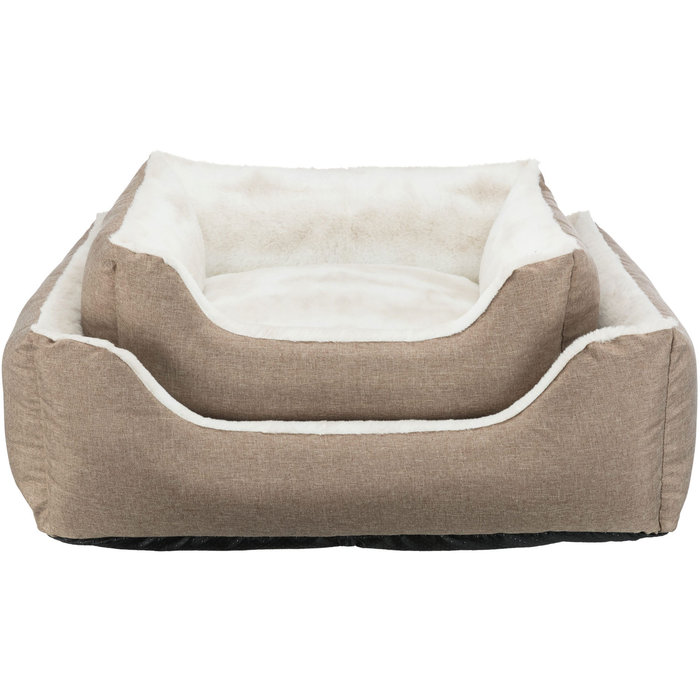 Cama Nelli, 80 × 65 cm, Marrón claro/Blanco-Taupe