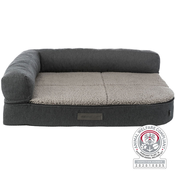 Bendson vital sofa, square, 100 × 80 cm, dark grey/light grey