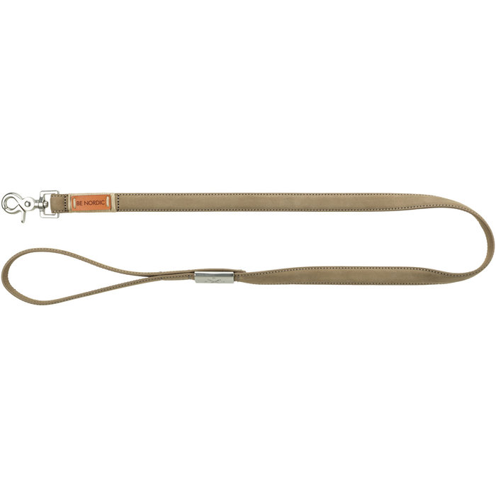 BE NORDIC leash, leather, M–L: 1.00 m/20 mm, sand