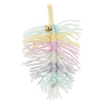 Feather with bell, polyester, 14 cm