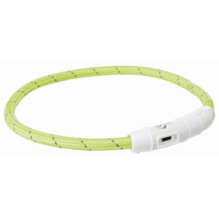 Aro con Luz Flash USB, L-XL, 65 cm/ø7 mm, Verde
