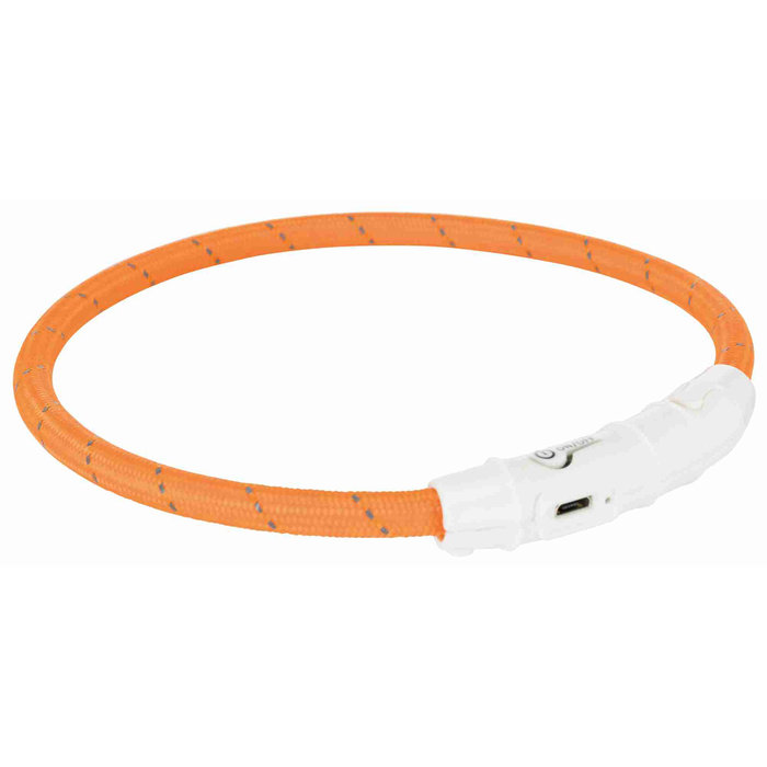 Flash light ring USB, XS–S: 35 cm/ø 7 mm, yellow