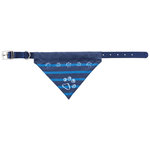 Collar Nylon con Pañuelo, S–M, 30–38 cm/20 mm, Añil