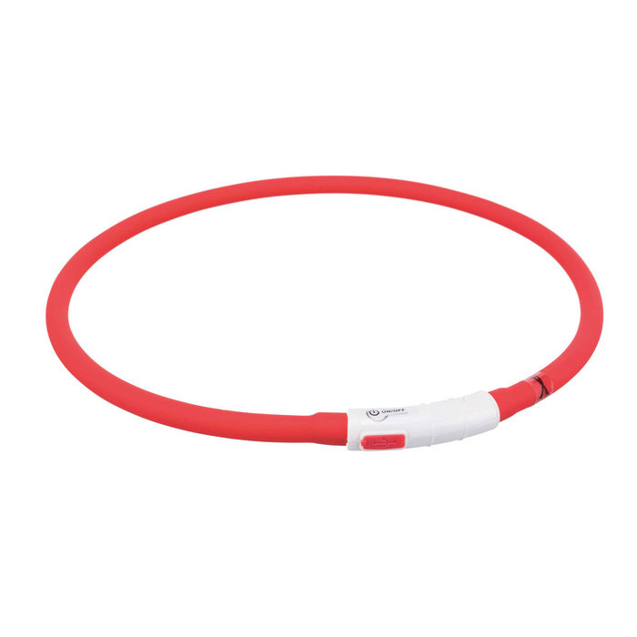 Aro Flash USB, Silicona, XS–XL, 70 cm/ø10 mm, Rojo