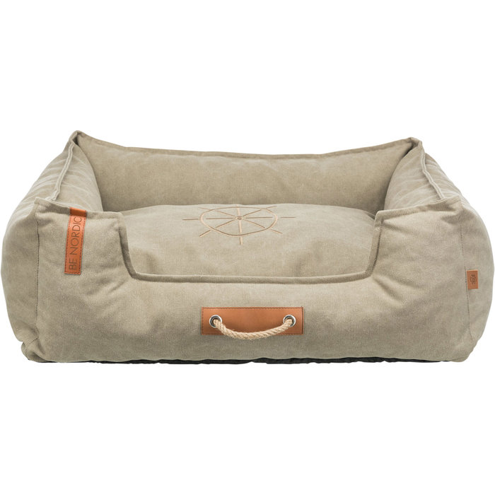 BE NORDIC Föhr bed, square, 100 × 80 cm, sand