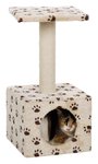 Junior Zamora scratching post, 60 cm, beige with paw prints