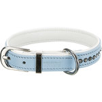 Active Comfort collar with rhine stones, S: 23–28 cm/15 mm, light blue