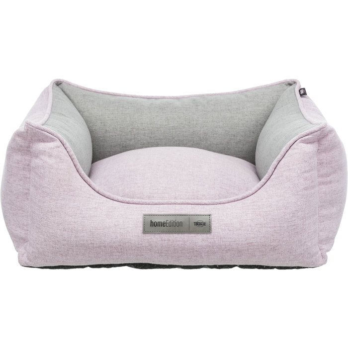 Cama Lona, cuadrado, 80 × 60 cm, Rosa/Gris